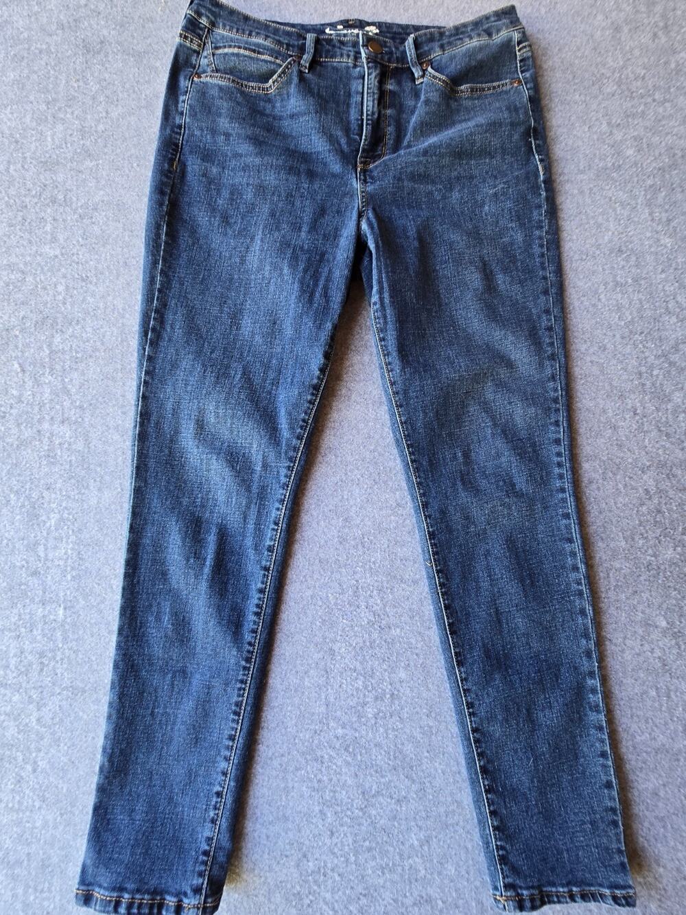 Seven7 Women's Jeans Skinny Stretch High Rise Dark Wash Size 12 (32"x28")